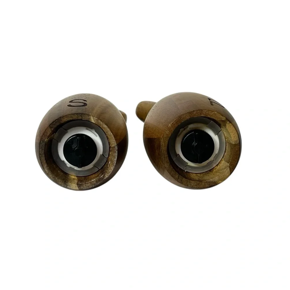 Acacia Wooden‎ Refillable Salt and Pepper Grinder Set With Tray
